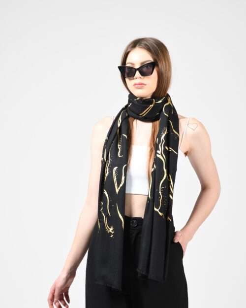 Metallic Brilliance Wrap - Black