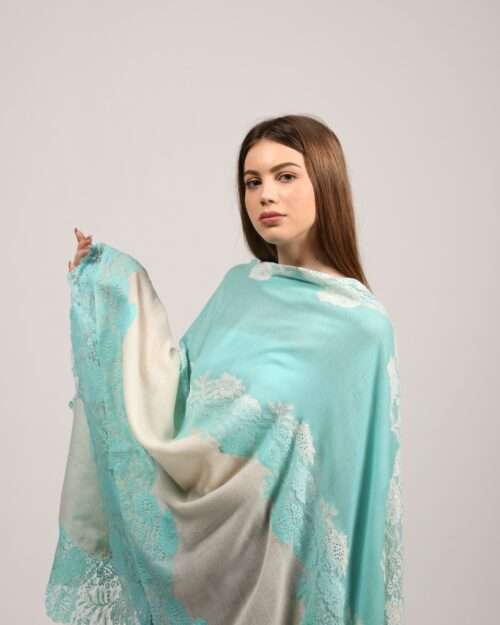 Framed Lace Elegance - Blue